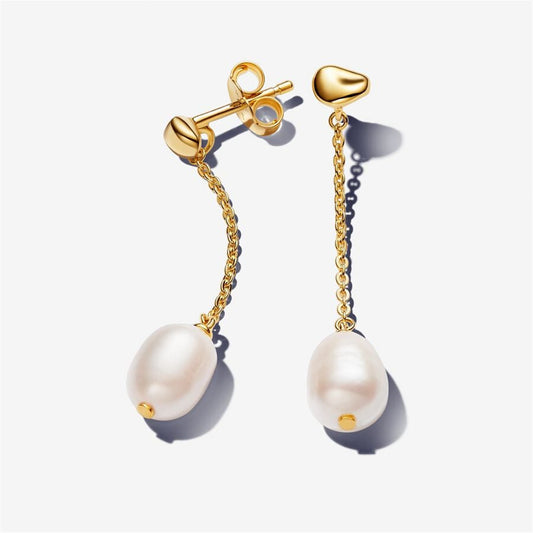 925 Sterling Silver Treated Freshwater Cultured Pearl Drop Earrings