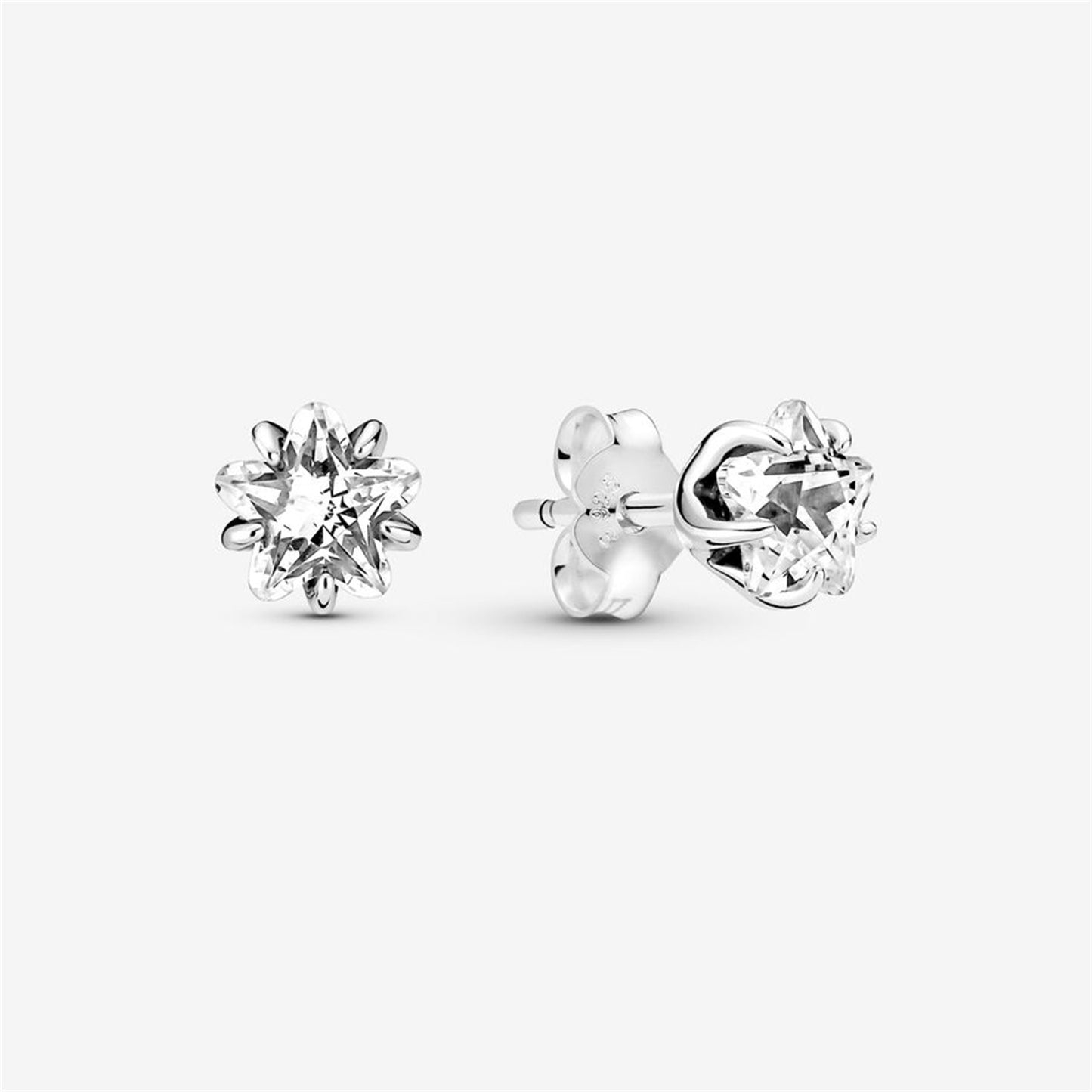 925 Sterling Silver Celestial Sparkling Star Stud Earrings