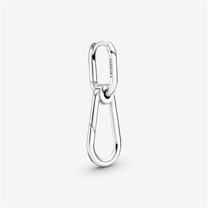 925 Sterling Silver  ME Hoop Link Earring