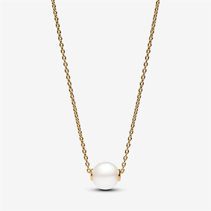 925 Sterling Silver Treated Freshwater Cultured Pearl Collier Necklace