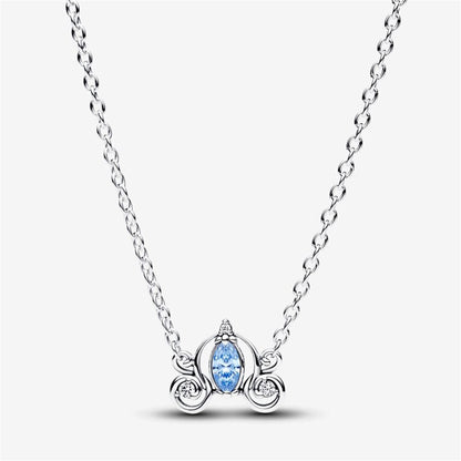 925 Sterling Silver Disney Cinderella's Carriage Collier Necklace