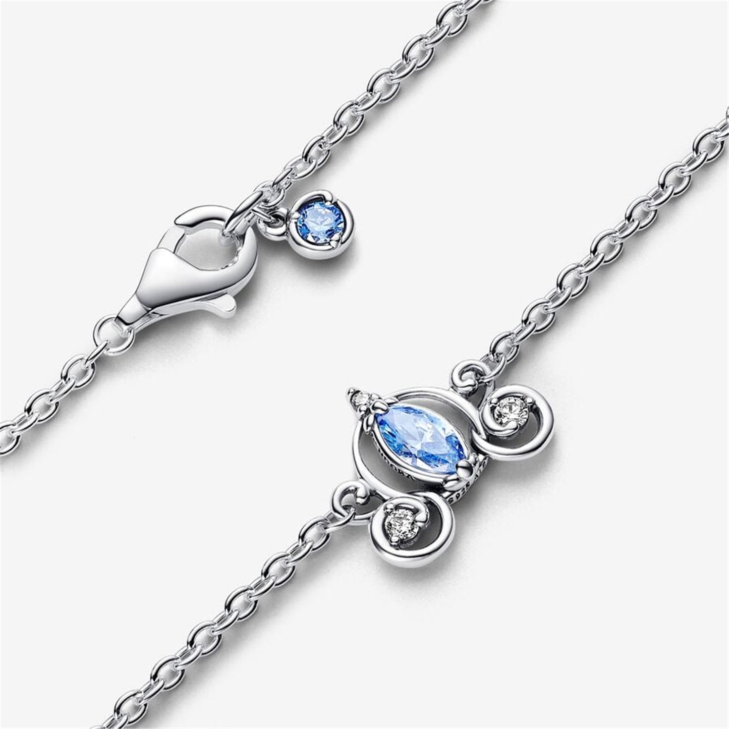 925 Sterling Silver Disney Cinderella's Carriage Collier Necklace