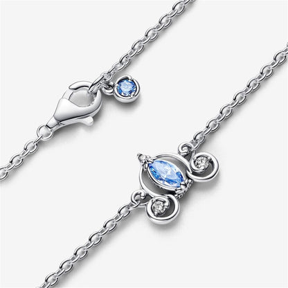 925 Sterling Silver Disney Cinderella's Carriage Collier Necklace