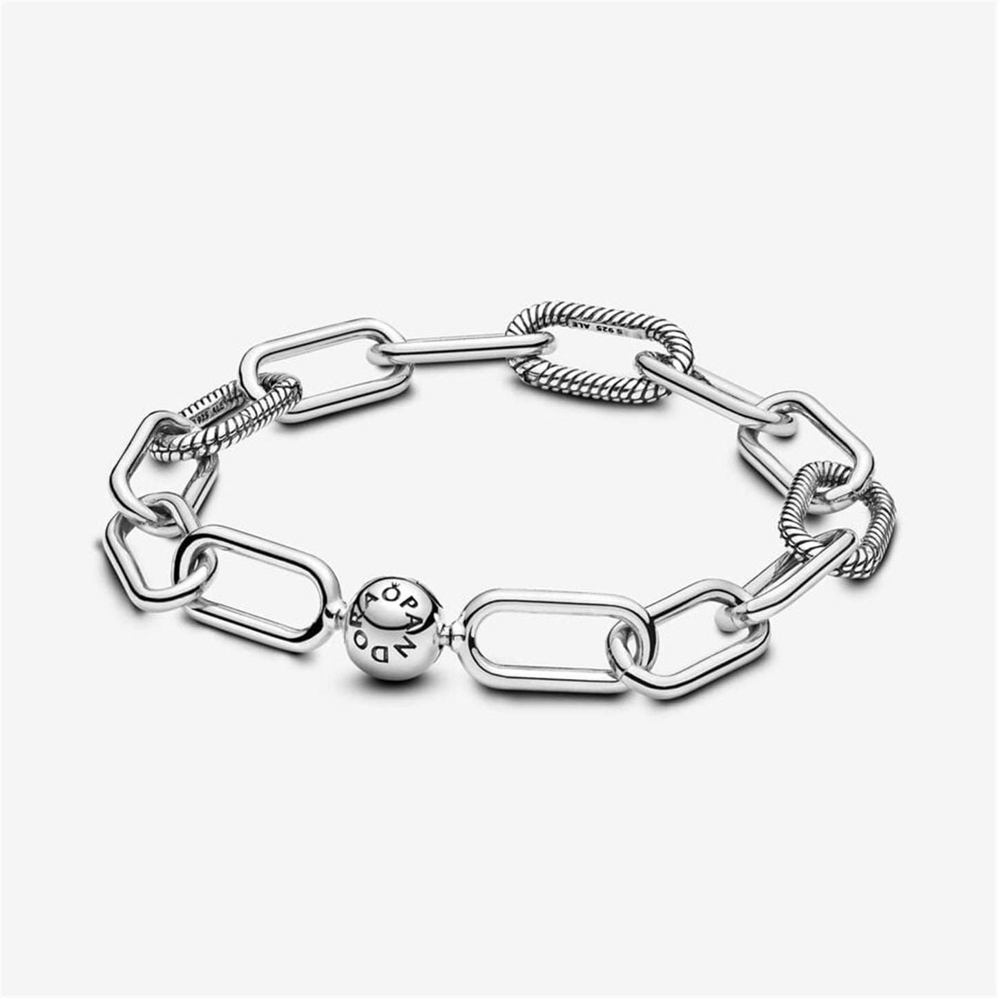 925 Sterling Silver ME Link Chain Bracelet