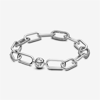 925 Sterling Silver ME Link Chain Bracelet