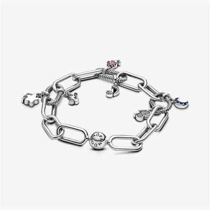 925 Sterling Silver ME Link Chain Bracelet