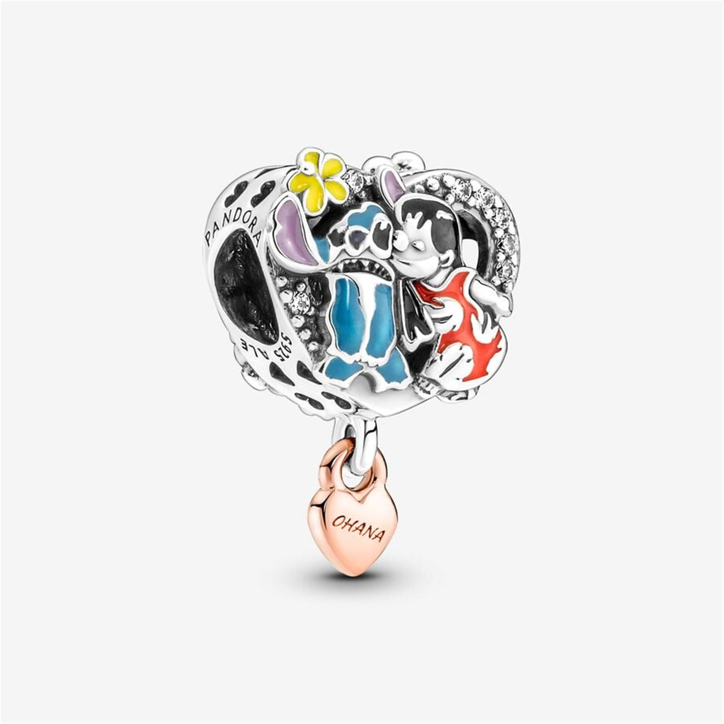 925 Sterling Silver Disney Ohana Lilo & Stitch Inspired Charm