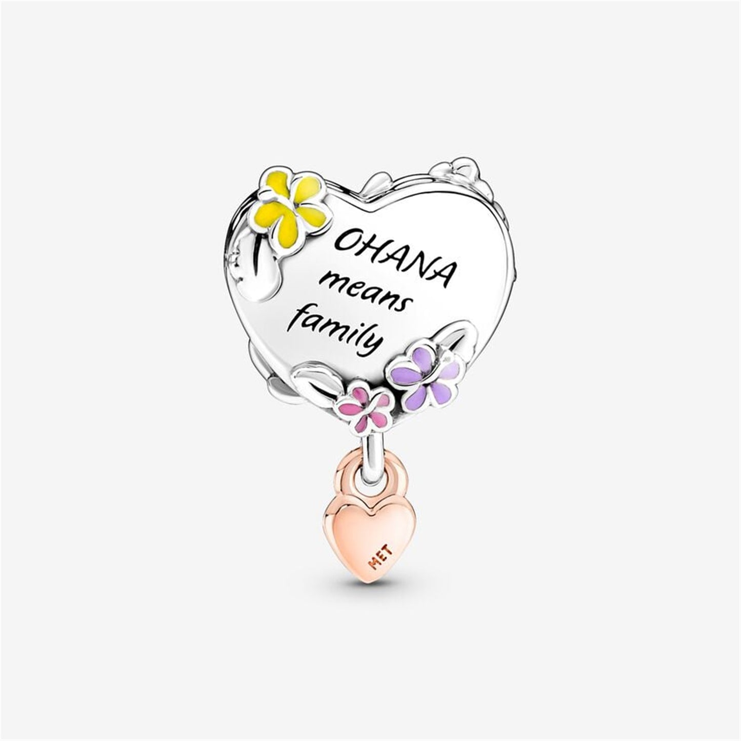 925 Sterling Silver Disney Ohana Lilo & Stitch Inspired Charm