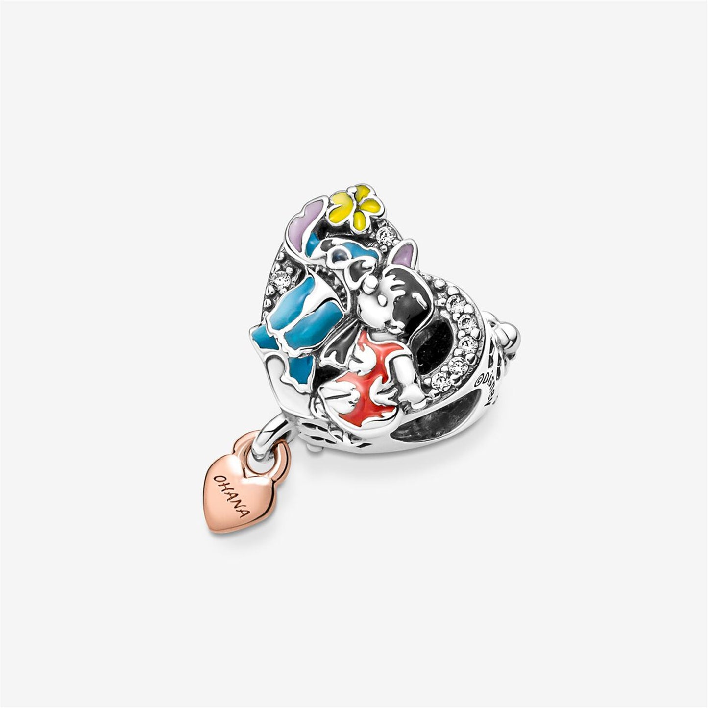 925 Sterling Silver Disney Ohana Lilo & Stitch Inspired Charm