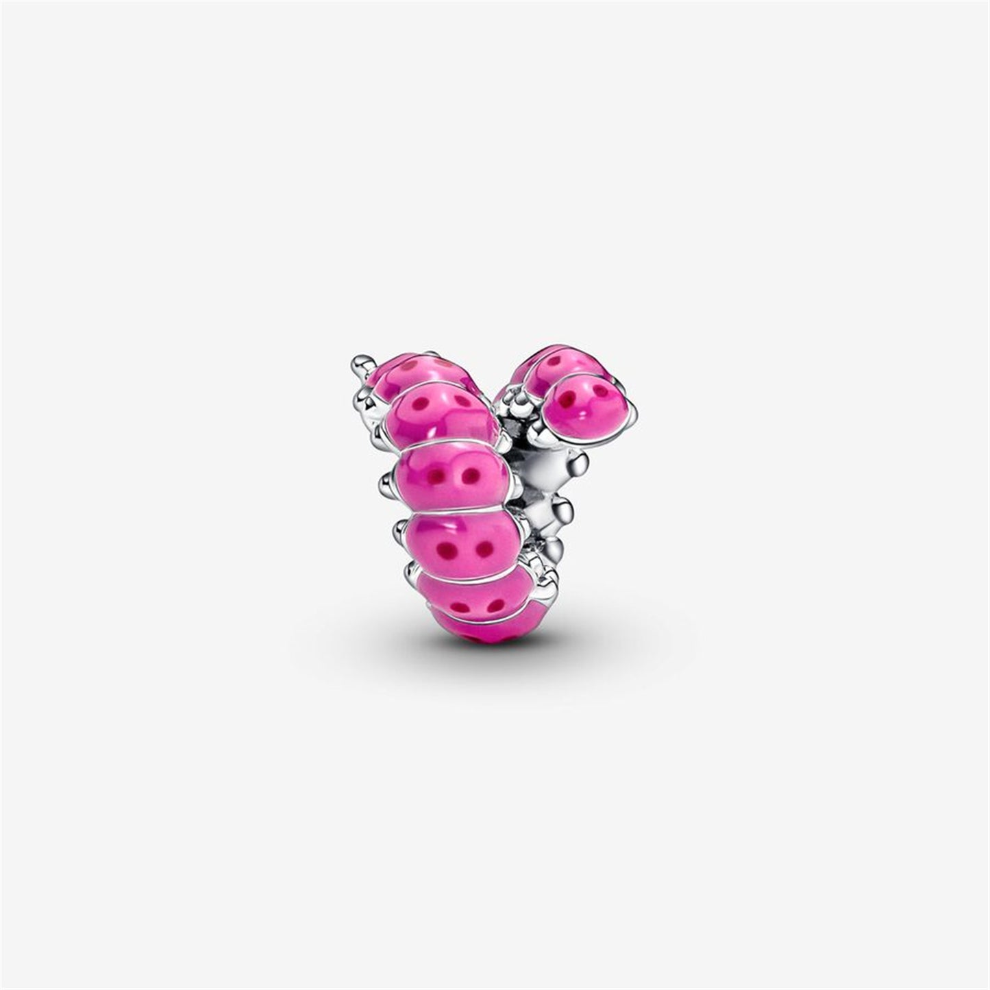 925 Sterling Silver Cute Curled Caterpillar Charm