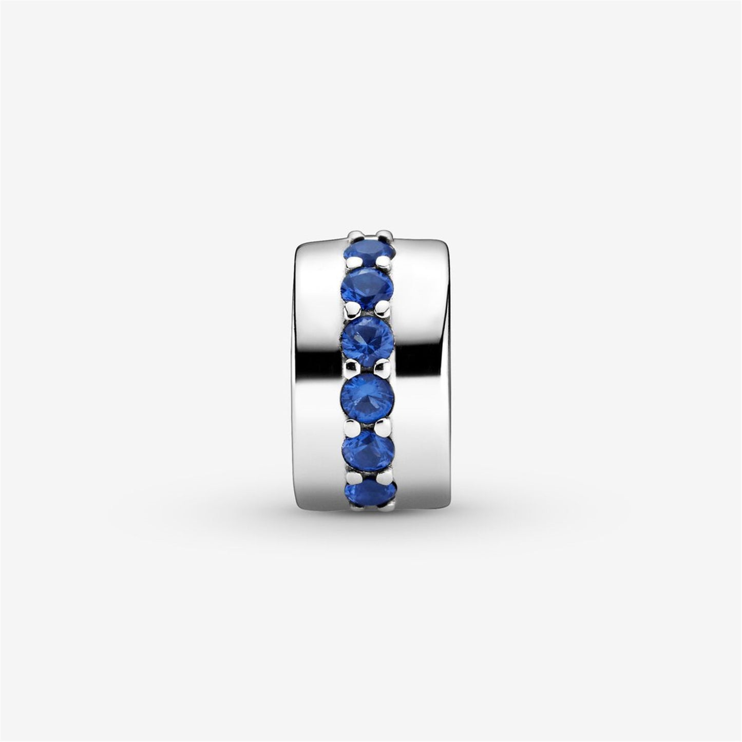 925 Sterling Silver Blue Sparkle Clip Charm