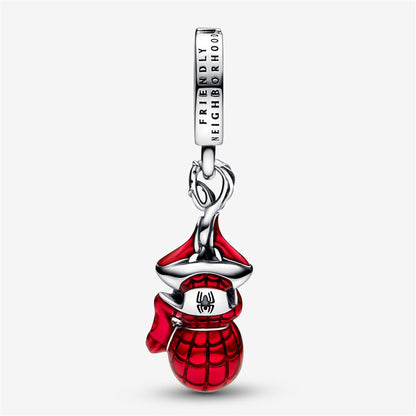 925 Sterling Silver Marvel Hanging Spider-Man Dangle Charm