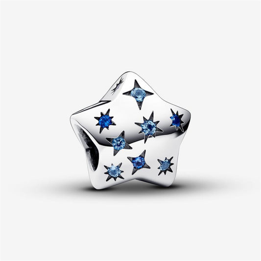 925 Sterling Silver Bold Sparkling Star Charm