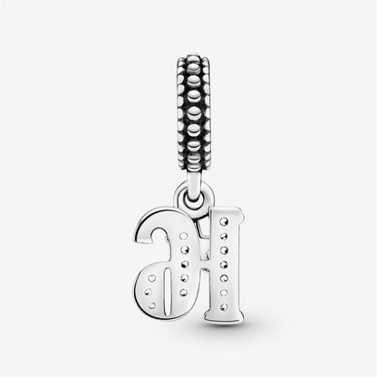 925 Sterling Silver 16th Celebration Charm