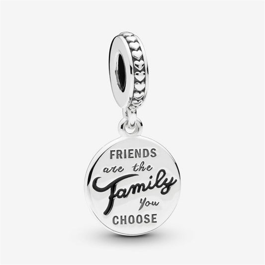 925 Sterling Silver Friends Are Family Charm